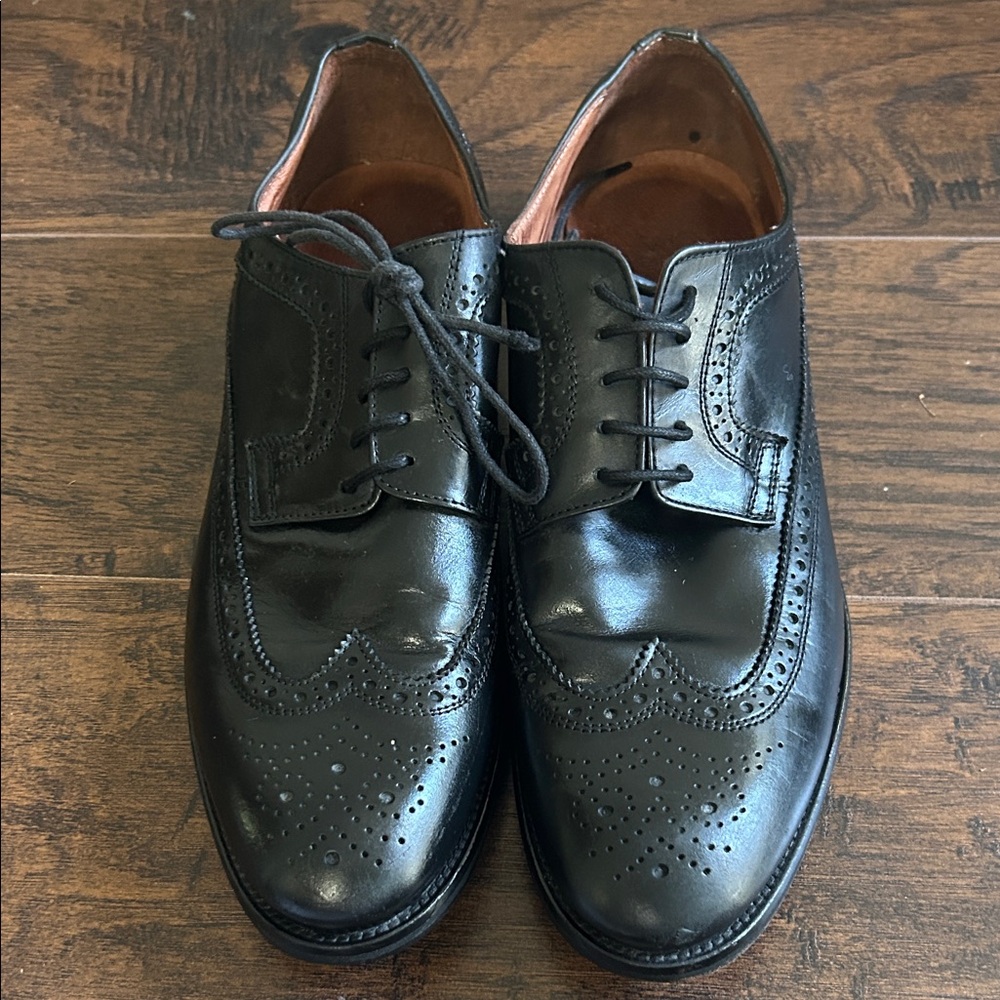 Saks Fifth Avenue Black Leather Oxfords